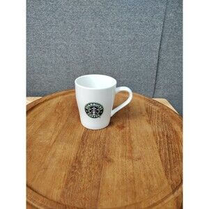 Starbucks Coffee Cup Double Sided Graphic 8 oz Classic White Traditional Mug